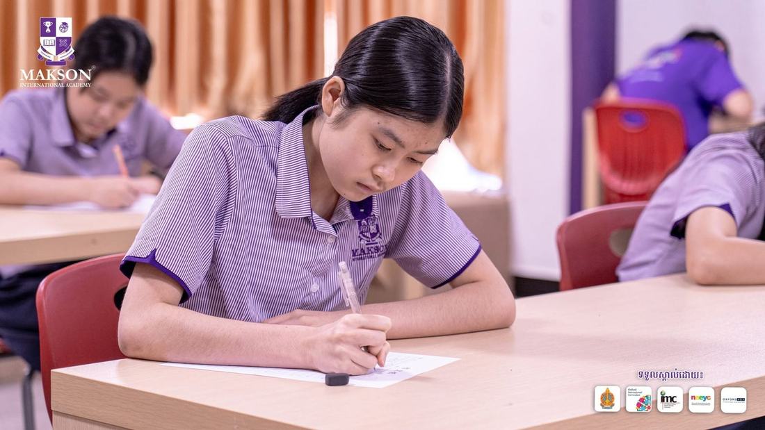 Upper Secondary student writing during a lesson